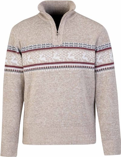 BJØRNSON Holger Scandinavisch Gebreide Pullover Heren - Teddy - Maat 2XL - Beige