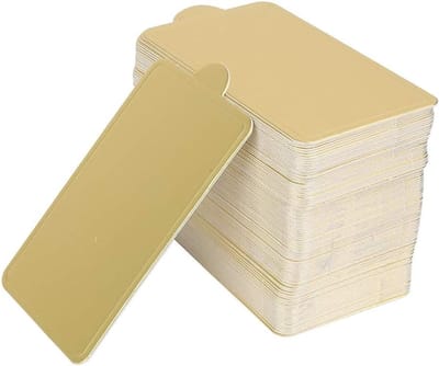 Mini Cakeplaten in Rectangulaire Vorm - 100 Stuks Gouden Papieren Mousse en Cupcake Displays voor Bruiloften en Verjaardagen, Decoratieve Taartpresentatie en Bakaccessoires
