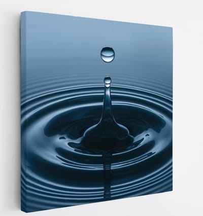 Saammp Canvas Schilderij - waterdruppel - Abstract - 20x20 - Foto op canvas - Wanddecoratie - Muurdecoratie Woonkamer - Slaapkamer decoratie - Canvas Print