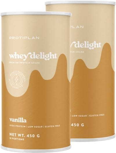 Protiplan | Whey Protein Delight | Vanilla Cream | 2 Stuks | 2 x 450 g