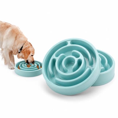 VHV - Hondenbak - Slowfeeder hond - Antislip voerbak - Anti schrok ontwerp - Voor puppy kleine en middelgrote honden