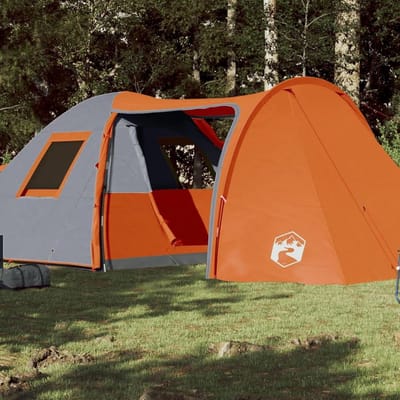 Kampeertent 6 Personen - Outdoor Shelter - Avontuurlijke Reizen - Volledig Waterdicht - Niet Gespecificeerd - Grijs Oranje