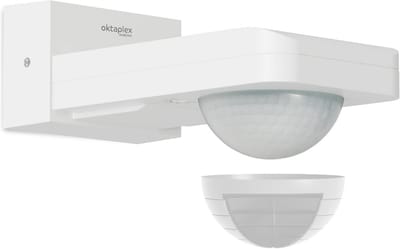 360° bewegingsmelder voor buiten - 9 meter bereik - IP65 - draaibaar - wit - infrarood - 230 V - opbouw
