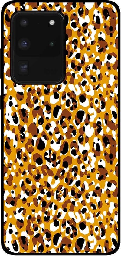 Smartphonica Telefoonhoesje voor Samsung Galaxy S20 Ultra met panterprint - TPU backcover met luiaardprint - Bruin geschikt voor Samsung Galaxy S20 Ultra