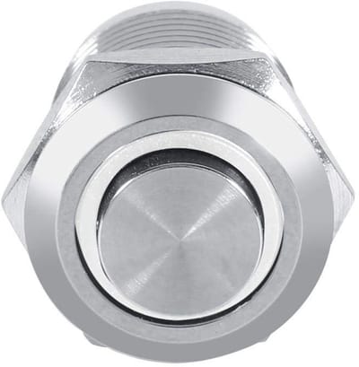 Allecto - LED Drukknop Schakelaar - Waterdicht - Momentaan - 12mm - 2A - Wit - Voor Elektronische Toepassingen - Ideaal voor Projecten