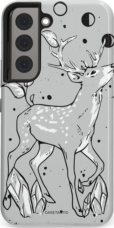 Casetastic Hoesje Geschikt voor Samsung S22 - Stijlvolle Beschermende Duo-layer Case - Kristalwoud