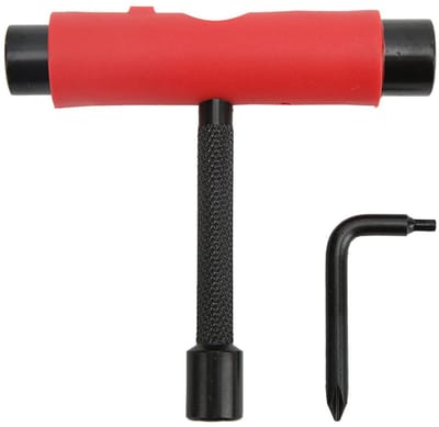 Dailygoods- Skateboard Tool - T-vormige Sleutel - L-vormige Sleutel - Staal/Kunststof - Voor Repareren/Afstellen - Onderhouds Gereedschap - Schaatssleutel
