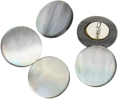 Knopen 15 mm schelppootknopen voor het naaien van overhemden DIY decoratie unisex zwart/zilver