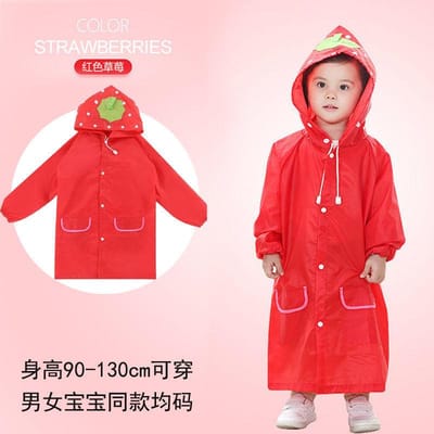 Baby Regenjas Cartoon Dier Stijl Waterbestendig Kinder Regenjas voor Kinderen Regenjas Student Poncho Regenjas Kinderen red