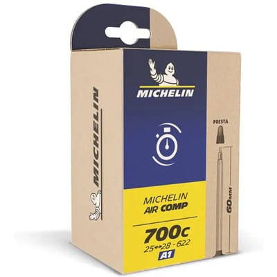 Michelin Binnenband 28” – Aircomp A1 – Frans (Presta) Ventiel – Ventiellengte: 48mm – ETRTO-maat: 18/25-622