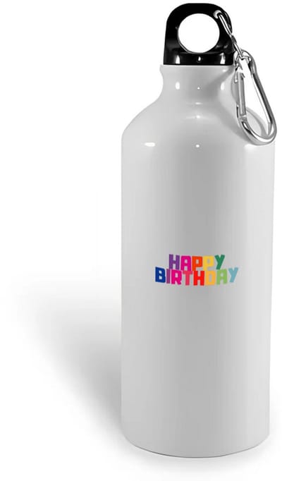 Hacebo® - happy birthday waterfles - Happy birthday - iemand die jarig is - de jarige - verjaardagscadeau - kado - geschenk - gift - leuke verjaardagscadeau - water fles - 400ML