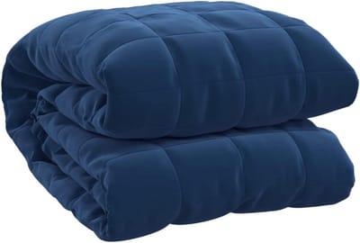 Verzwaringsdeken 155x220 cm 7 kg stof blauw rustgevend slaapcomfort