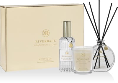 Riverdale - Cadeaupakket - Grapefruit & Lime - Geurstokjes, Geurkaars & Roomspray - Geschenkset.
