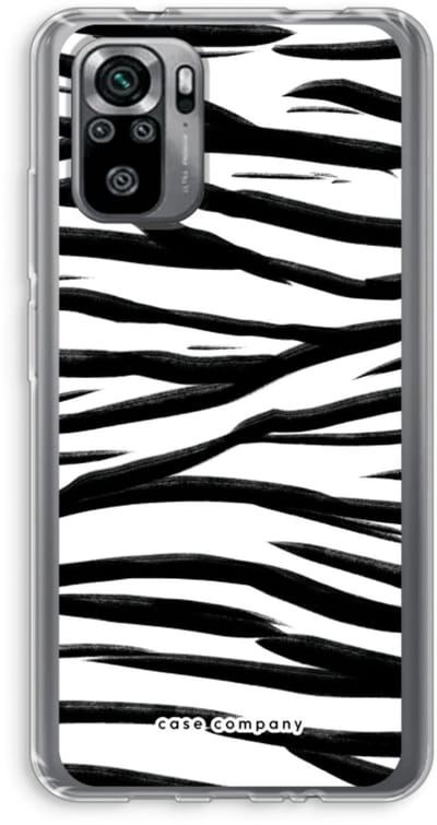 Case Company® - Hoesje geschikt voor Xiaomi Redmi Note 10S hoesje - Zebra pattern - Soft Cover Telefoonhoesje - Bescherming aan alle Kanten en Schermrand