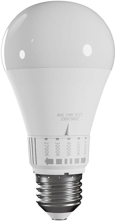 Spectrum LED Lamp A60 E27 - 10W - 230V - 1100 Lumen - 2700-6500K (instelbaar) - Ø65mm - Voor Plafondlamp, Tafellamp of Vloerlamp