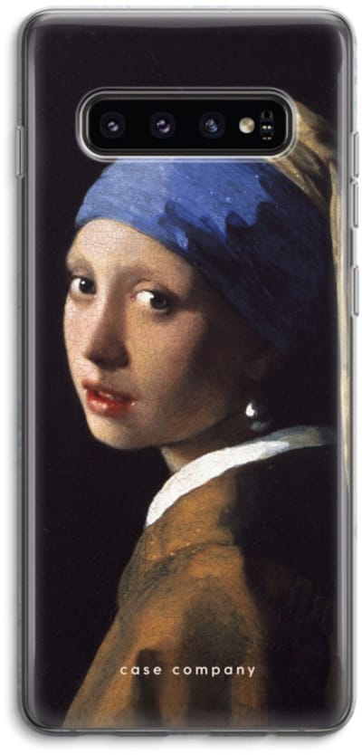 Case Company® - Hoesje geschikt voor Samsung Galaxy S10 4G hoesje - The Pearl Earring - Soft Cover Telefoonhoesje - Bescherming aan alle Kanten en Schermrand