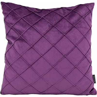NOVÉE Sierkussen velvet cross paars | 45 x 45 cm | velvet/polyester