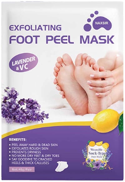NAXSIR Natuurlijk Lavendel Voetmasker | Met Lavendel- en Aloe Vera Extract | Intensief Herstel voor Droge, Verouderde & Gebarsten Hielen