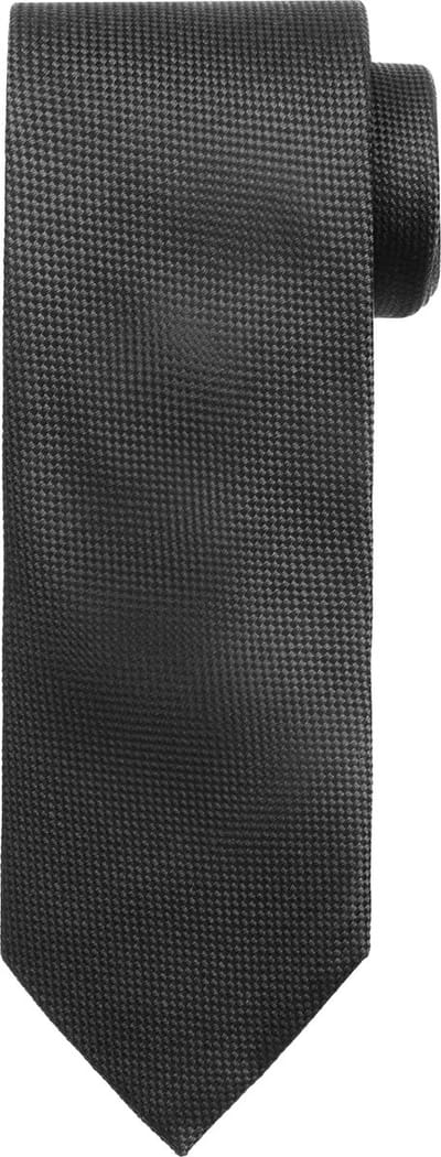 Suitable zijden stropdas Antraciet - Effen - Heren das - Breedte: 7 cm -