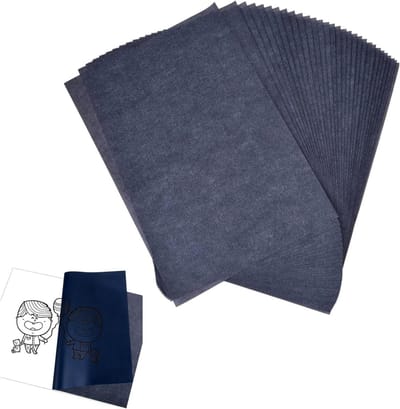 50 Vellen A4 Grafietpapier voor Overtekenen | Blauw Transferpapier voor Kunst, Hout en Canvas | Ideaal voor Kunstenaars en Hobbyisten
