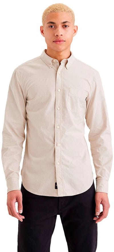 Dockers Stretch Oxford Slim Overhemd Met Lange Mouwen Beige L Man