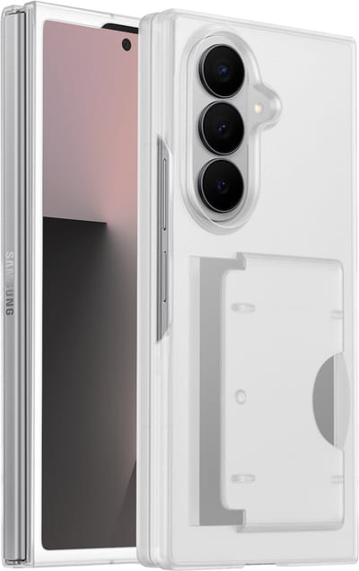 ShieldCase Hoesje met Pasjeshouder geschikt voor Samsung Galaxy Z Fold 7 – Hardcase Backcover – Telefoonhoes voor Pasmuntjes & Kaarten – Wit – Stevige Case voor Fold7