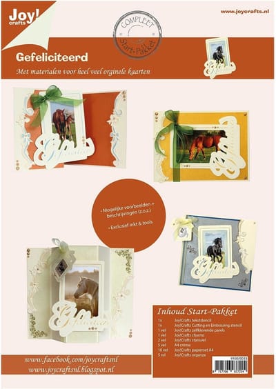 Joy Crafts! kaartenpakket "Gefeliciteerd"