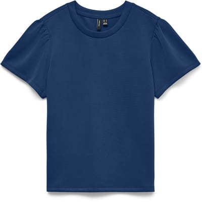 Vero Moda T-shirt Vmella Ss O-nck Top Jrs 10345983 Navy Peony Dames Maat - M