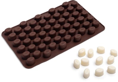 TopWosk Siliconen Kaarsvorm – Koffiebonen (55 stuks, 19 x 11 x 1 cm)