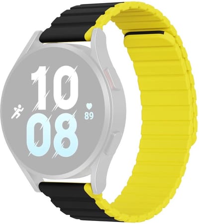 Dux Ducis LD Strap - Universeel Smartwatch Bandje 22MM - Zwart Geel