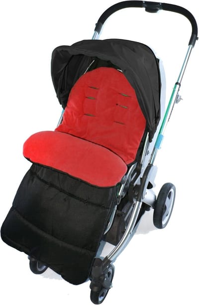 Voetenzak Kinderwagen - Baby deken - Warmte Buiten - Uitritsbaar tot stoelvoering - 445 cm - Rood