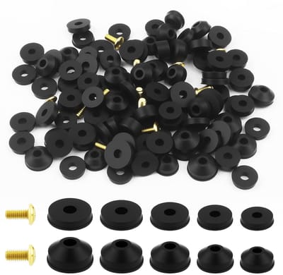 Rubber Washers Set van 116 Stuks, 10 Maten, Geschikt voor Waterkranen, Sanitair en Verbindingen, Vervangingsonderdelen voor Waterleidingen