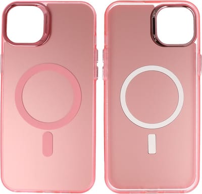 Magsafe Hoesje Geschikt voor de iPhone 11 Pro Max - Magnetic Fashion Backcover Telefoonhoesje - Roze