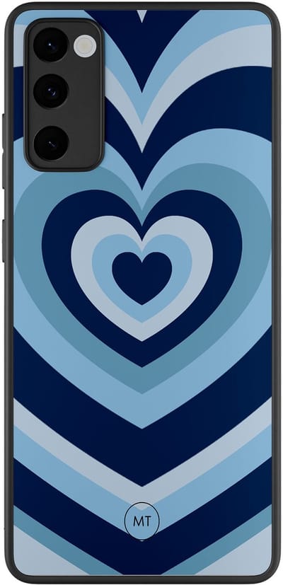 Hoesje geschikt voor Samsung Galaxy S20 FE - Hart blauw - TPU Hard Case Backcover - Blauw - Mooie Telefoonhoesjes