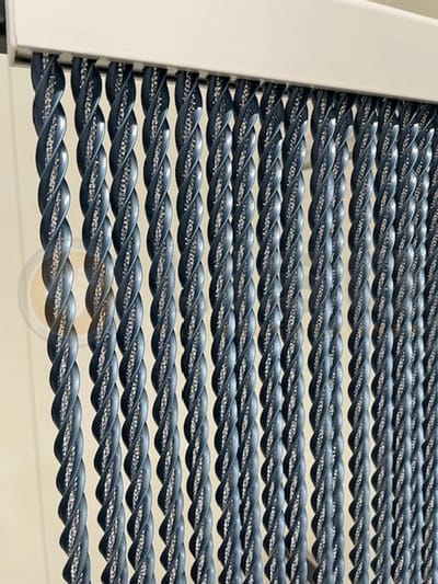 Liso Vliegengordijn Manacor - Draadgordijn Transparant/Blauw - 100 x 215 cm