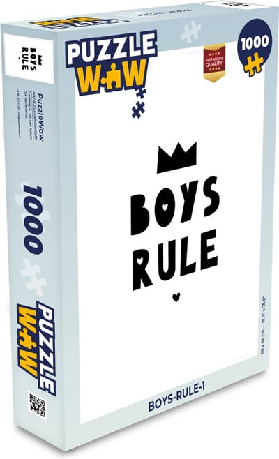 Puzzel Boys Rule - Quotes - Spreuken - Kinderen - Jongens - Legpuzzel - Puzzel 1000 stukjes volwassenen