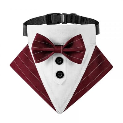 Dailygoods- Hond Smoking Hoge Kwaliteit - Verstelbare Kraag - Bowtie - Hondenpak - Formele Gelegenheden - Polyester/Nylon - Hondenhalsband