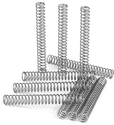 Compressieveren Roestvrij Staal - Drukveren Set - Mechanische Toepassingen - Hoge Elasticiteit - 80 mm Lengte - Zilver