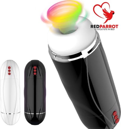 Roterende en zuigende Masturbator Platinum - Zeer luxe uitvoering - Luxe variant - Blowjob gevoel - Zuig- en trilstanden - USB-Oplaadbaar - Zeer luxe design