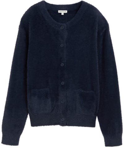Tom Tailor - Vest van verengaren met knoopsluiting - Maat XXXL - Lunar Eclipse