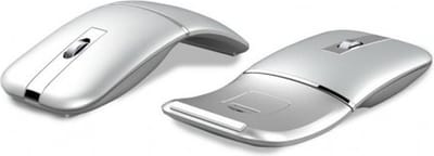 ELEMENKEY MIX3 2 in 1 Bluetooth & Draadloze Boog Muis – Ergonomisch – Stille Muis - Verstelbare DPI - Ingebouwde batterij - Zilver