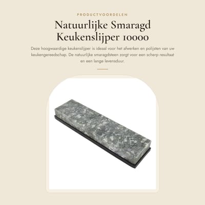 Dailygoods - Natuurlijke Smaragd Keukenslijper 10000 Grit