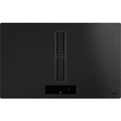 SMEG Induction hob with integrated hood Kookplaat, Classici, Inductie met geïntegreerde afzuiging, 83 cm, Matt Black, Inbouw: Vlak opbouw of vlak inbouw
