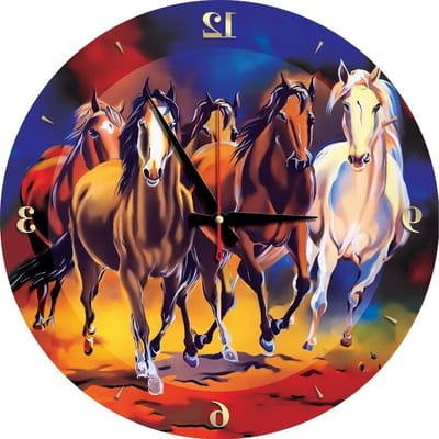 Puzzel Klok Paarden - Legpuzzel Dieren - Ontspannend Puzzelen - Uniek Klok Design - 570 Stukjes - Multicolor