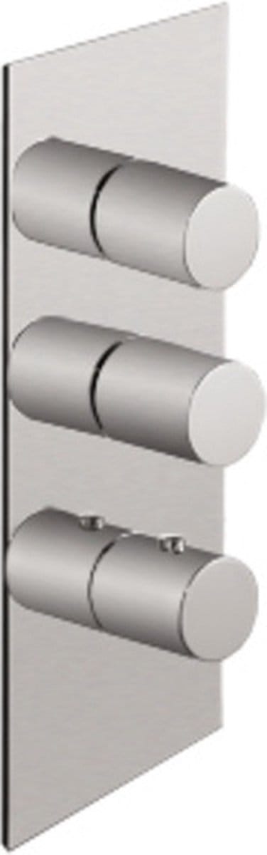 Plieger Napoli afbouwdeel v. inbouw douchekraan thermostatisch m. 2 functies omstelling verticaal en horizontaal te installeren geborsteld chroom