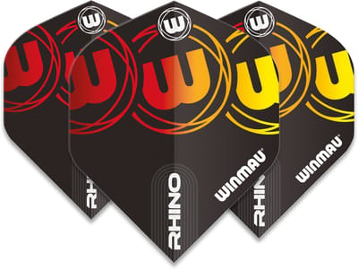 Winmau Rhino Extra Thick Logo Gradient Yellow V2 - Dart Flights