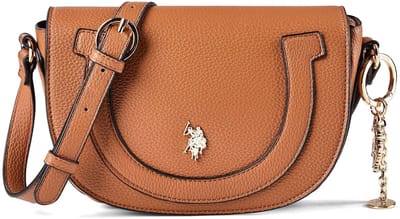 U.S. POLO ASSN. schoudertas Lawson Flap Crossbody Bag Tan bruine