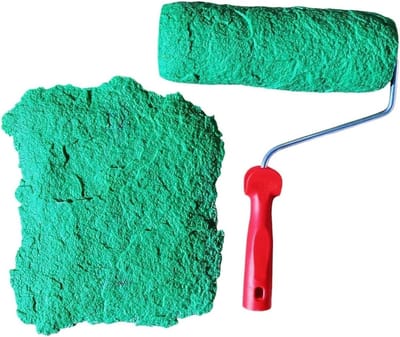 Betonrol met Textuur - Betonroller Decoratie - Beton Decoreren - Kunststof met Handvat - 32 x 20 cm - Grijs