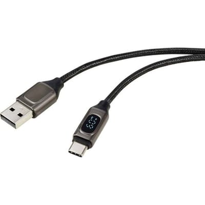 Renkforce RF-6249500 USB-kabel USB 2.0 USB-A stekker, USB-C stekker 0.50 m Zilver (metallic)