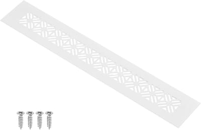 Ventilatierooster - Louver vent - Ventilatie Kast - Aluminiumlegering - 300 x 50 mm - Wit